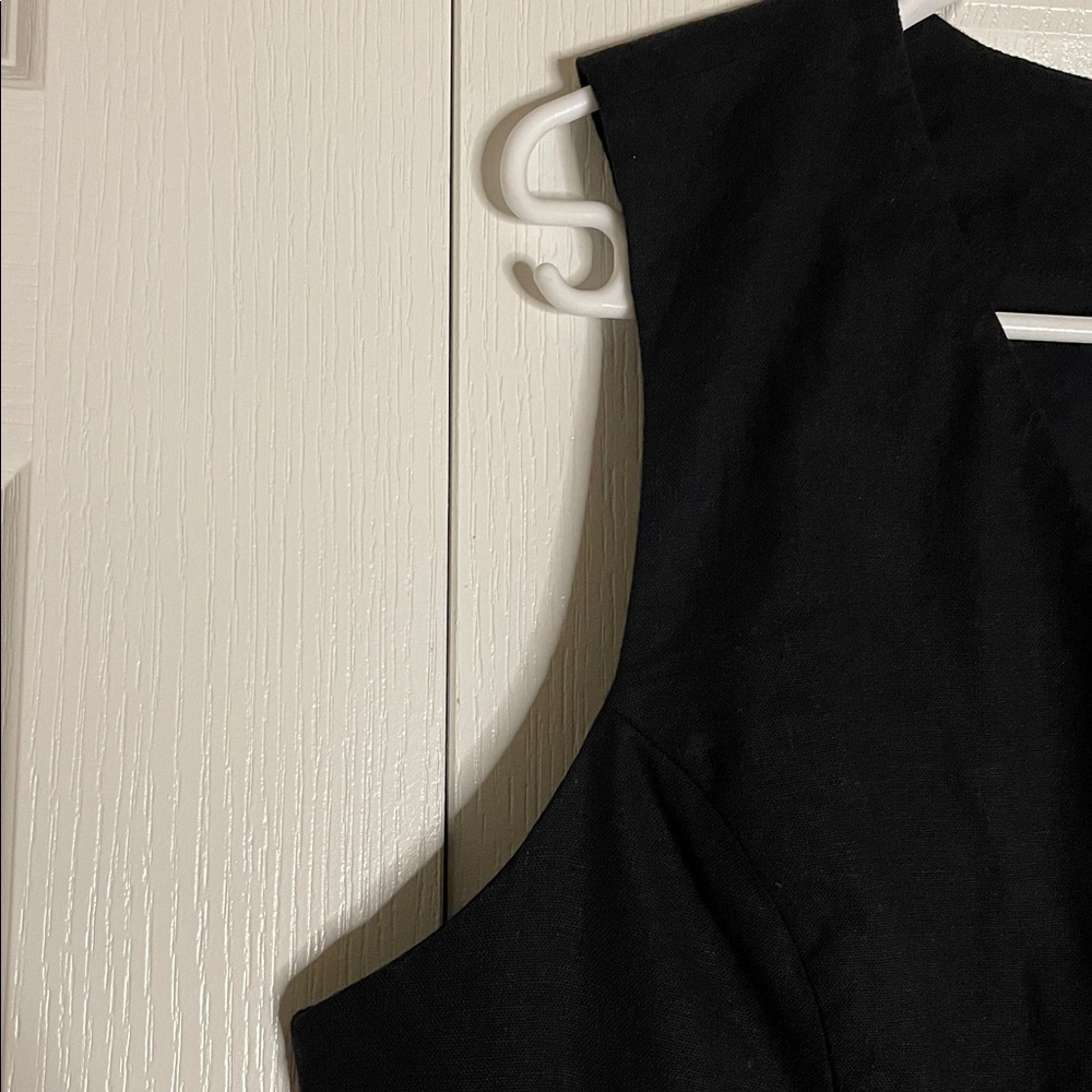 EXPRESS V-Neckline Linen Vest, Women’s XL, Black - Picture 3 of 9